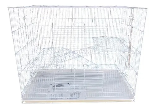 Jaula Grande Conejo Cuyes 3 Pisos 2 Puertas 75x45x61cm 70705