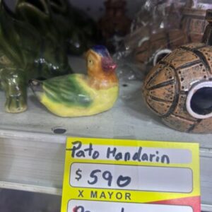 Pato mandarin de porcelana Adorno