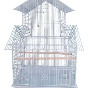 Jaula Aves Iglesia Grande Loros Canarios Blanca 81802